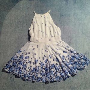 White floral A-Line dress